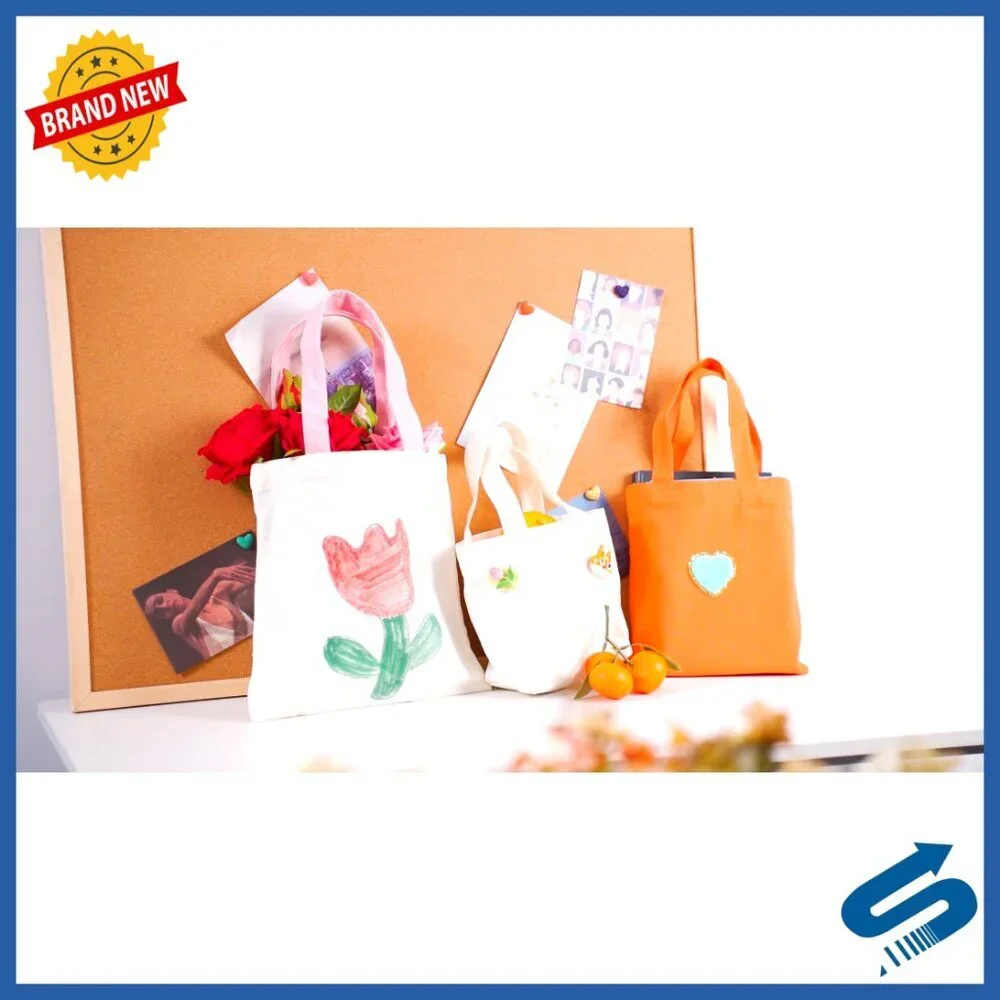 Mini Canvas Tote Bags Blank DIY Sublimation Party Favor Craft Supplies